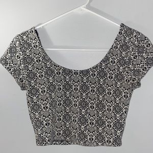 Patterned Crop Top